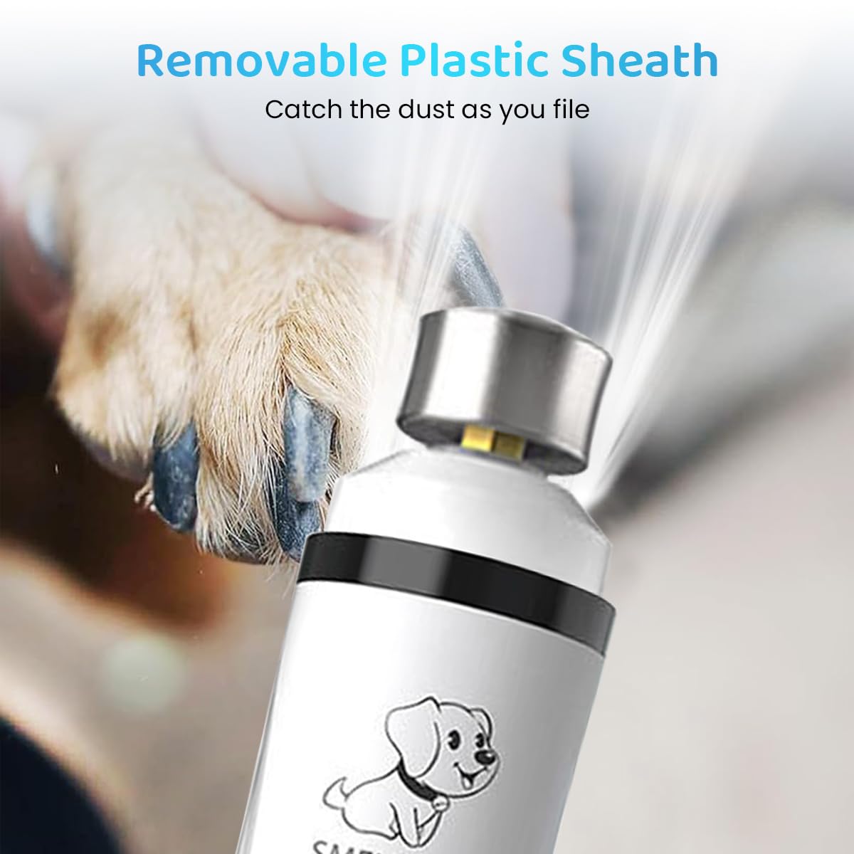 Qpets Electric Dog Nail Grinder with 3 Speeds Modes and 2 Led Light Dog Nail Trimmer for Cat Dog USB Electric Dog Nail Grinder, Dog Nail Cutter for Small Medium Large Dogs and Cats Qpets Electric Dog Nail Grinder with 3 Speeds Modes and 2 Led Light Dog Nail Trimmer for Cat Dog USB Electric Dog Nail Grinder, Dog Nail Cutter for Small Medium Large Dogs and Cats